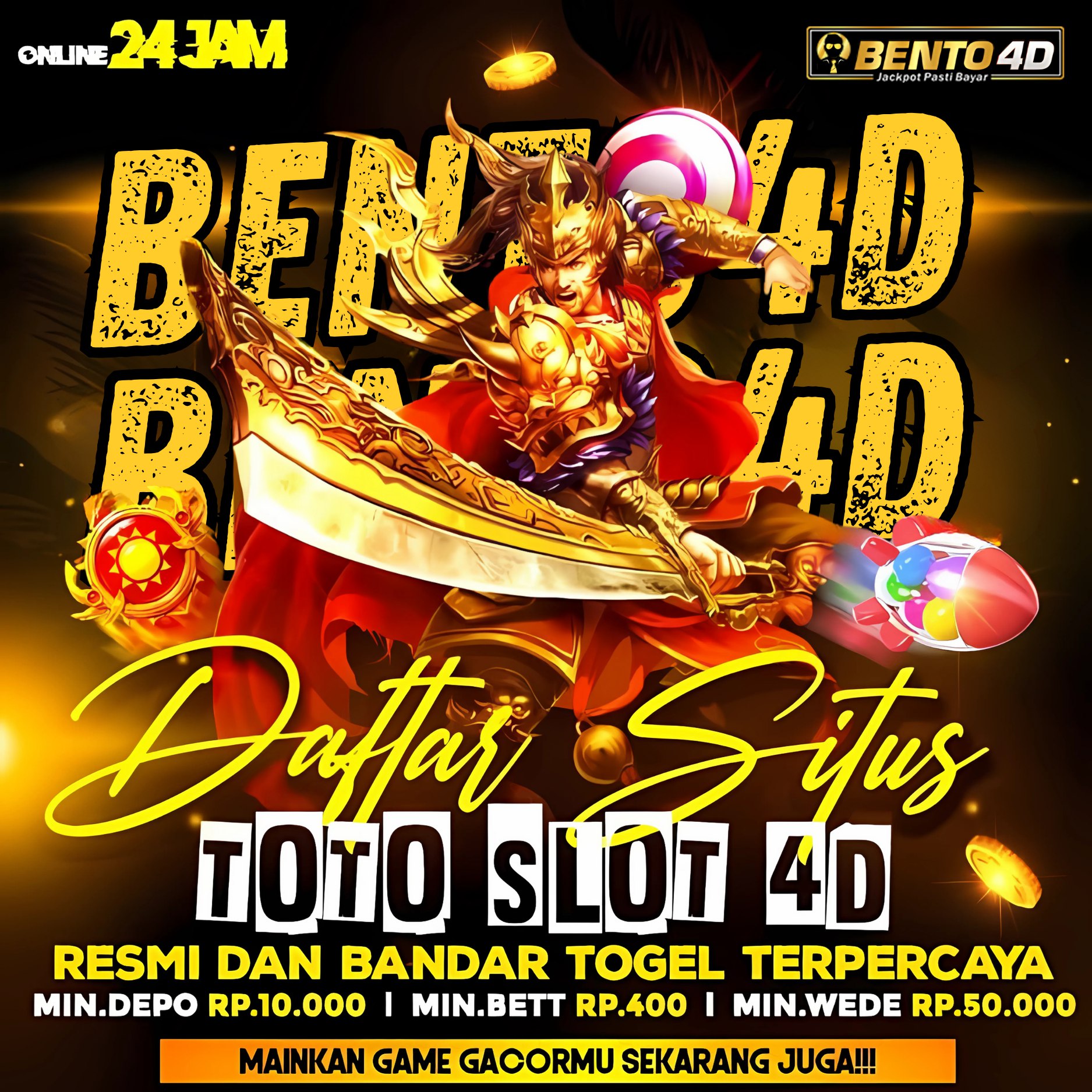 BENTO4D | Situs Toto Slot 4D Resmi Dengan Akses Link Rtp Slot Online Terbaru 2025